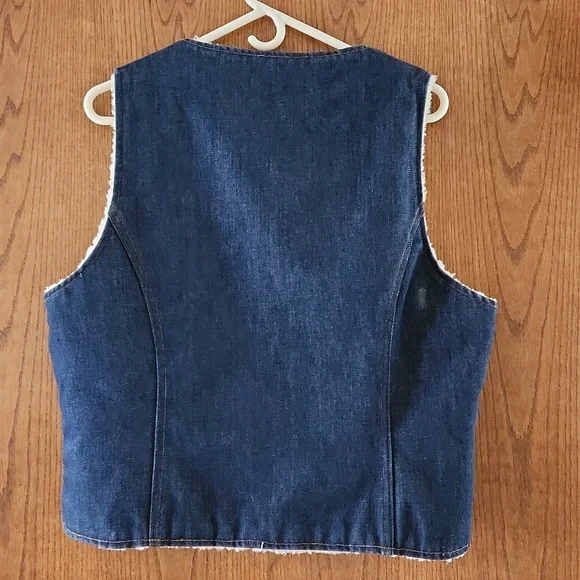 Mens Vintage Nelson '70's  Denim/Sherpa Vest - Size Large - Picture 2 of 11